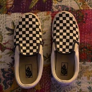 Never worn checkered vans